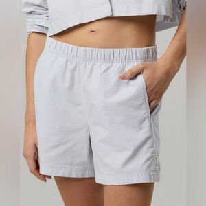 Offline by Aerie Day Off Oxford Short 100% Cotton Size M Eyelet Blue